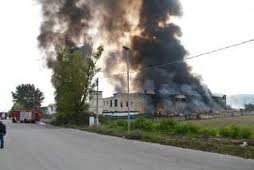 incendio piana di sacco