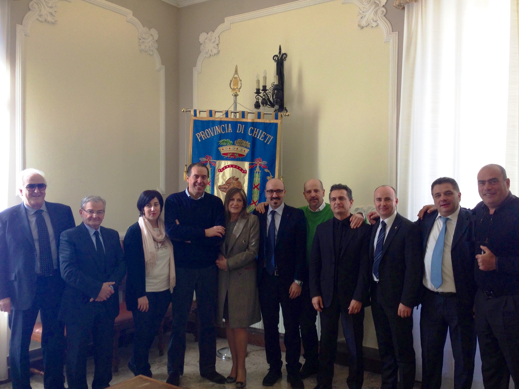 Il Presidente Di Giuseppantonio con gli Assessori