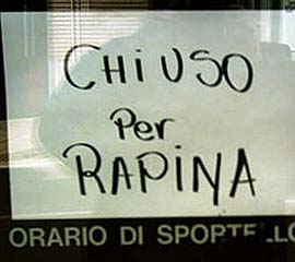 rapina in banca