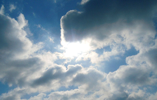 sole nuvole variabile