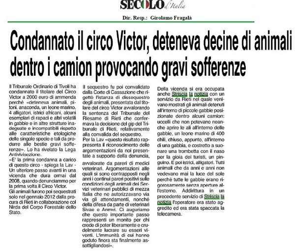 articolo circo victor