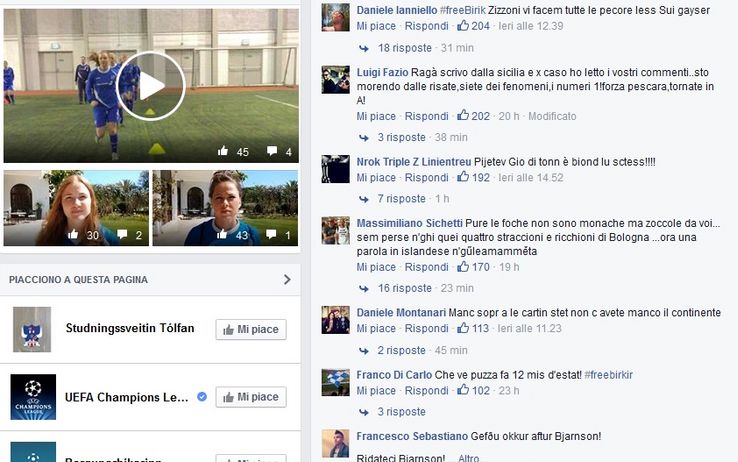 tifosi pescara facebook islanda