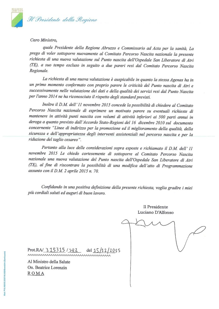 2015-12-15-Lettera LORENZIN