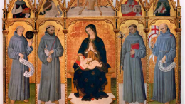 Giacomo-Da-Campli-Alias-“Maestro-dei-Polittici-Crivelleschi”-Madonna-in-trono-col-Bambino-san-Francesco-sa